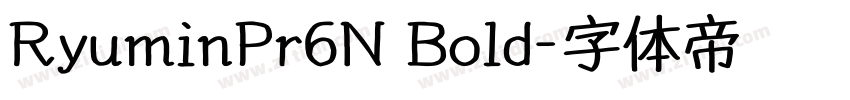 RyuminPr6N Bold字体转换
